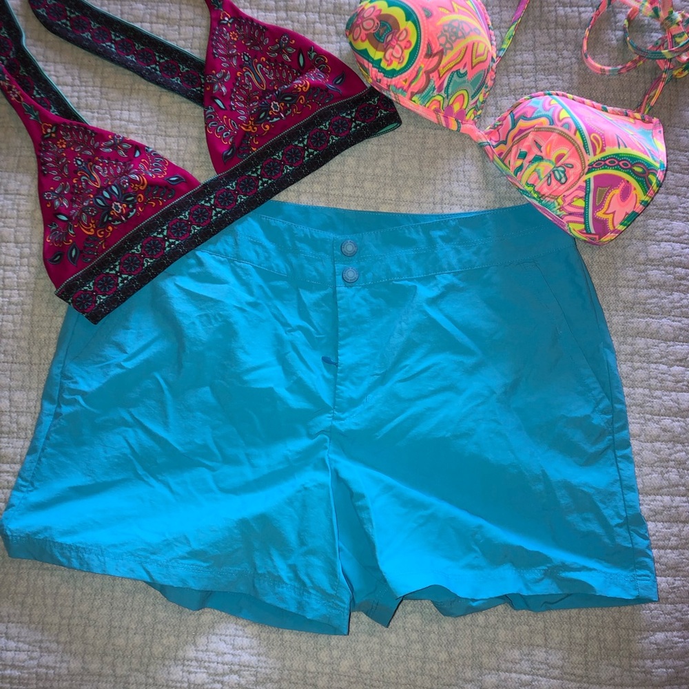 Caribbean blue Eddie Bauer swim shorts, Large (10)